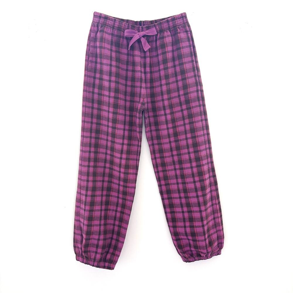 Long Live the Queen, Girls Flannel, Magenta and Black, Size 10 Plaid Pants